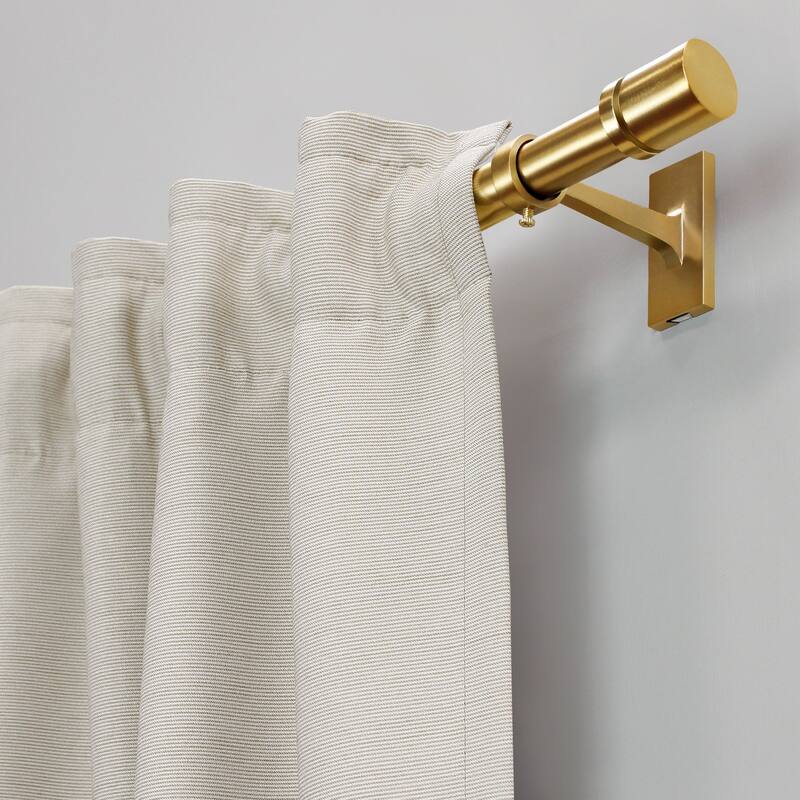 Lumi Home Furnishings Non-Adjustable Single Curtain Rod Brackets 1 in. (2-Piece)