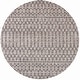 preview thumbnail 135 of 179, JONATHAN Y Trebol Moroccan Geometric Textured Weave Indoor/Outdoor Area Rug 5'3" Round - Light Gray/Black