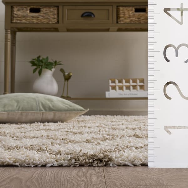 dimension image slide 1 of 2, SAFAVIEH Dallas Shag Melahat Trellis 1.5-inch Thick Rug