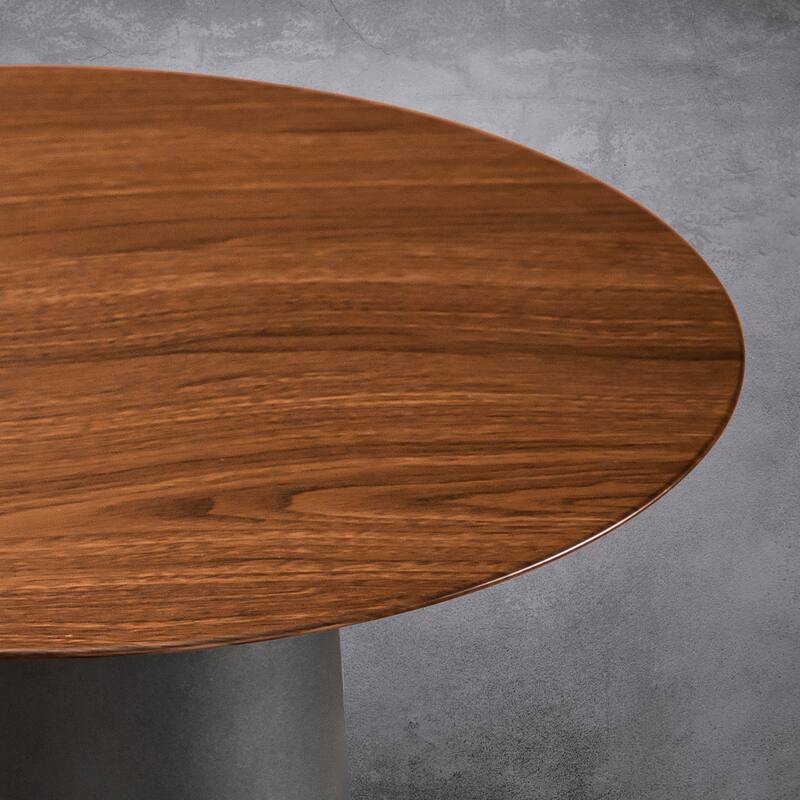 CraftHome Outdoor Modern and Elegant Single Round Coffee Table with Sturdy Iron Base