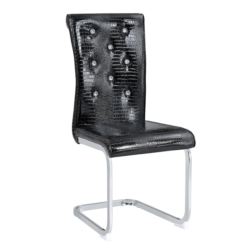 Set of 2 Dining Chair Side Chair Kitchen Chair Leisure Chair Black Lounge Chair Office Chair Armless Chair