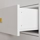 preview thumbnail 14 of 13, Dresser 6 Drawers With Baby Changing Table In White/Grey Golden Handle - 45.1"W