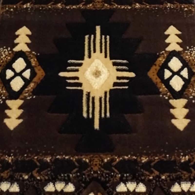 Traditional Southwestern Style Olefin Fiber Geometric Area Rug