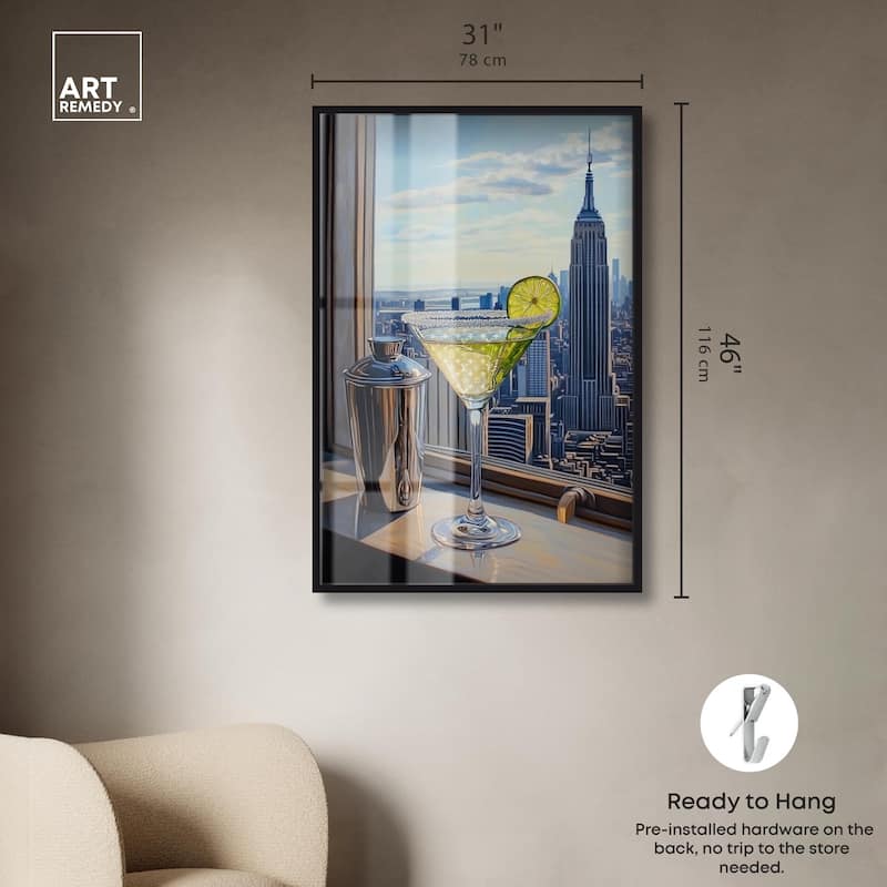 Classy Drink in NYC Shadowbox by Art Remedy