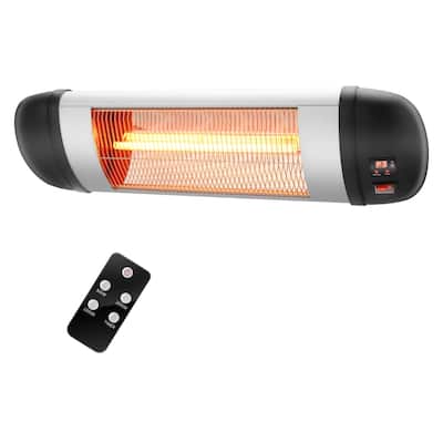 1500W Wall Terrace Heater Wall Mounted Infrared Space Heater with Remote Control