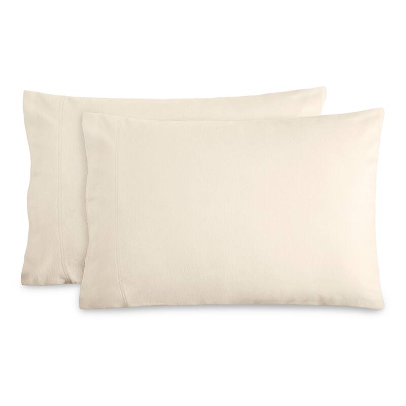 Bare Home Cotton Flannel Pillowcases (Set of 2) - Standard - Sand