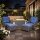 Option Brown Wicker / Blue Cusion