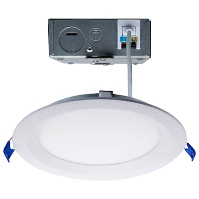 15W LED Low Profile Regress Baffle Downlight 6 Inch CCT Selectable Round Shape
