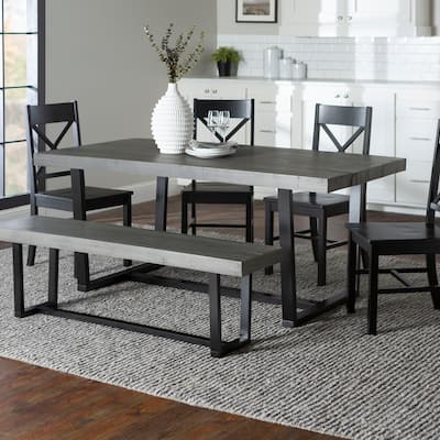 Middlebrook Solid Wood 6-Piece Dining Set with X-Back Chairs