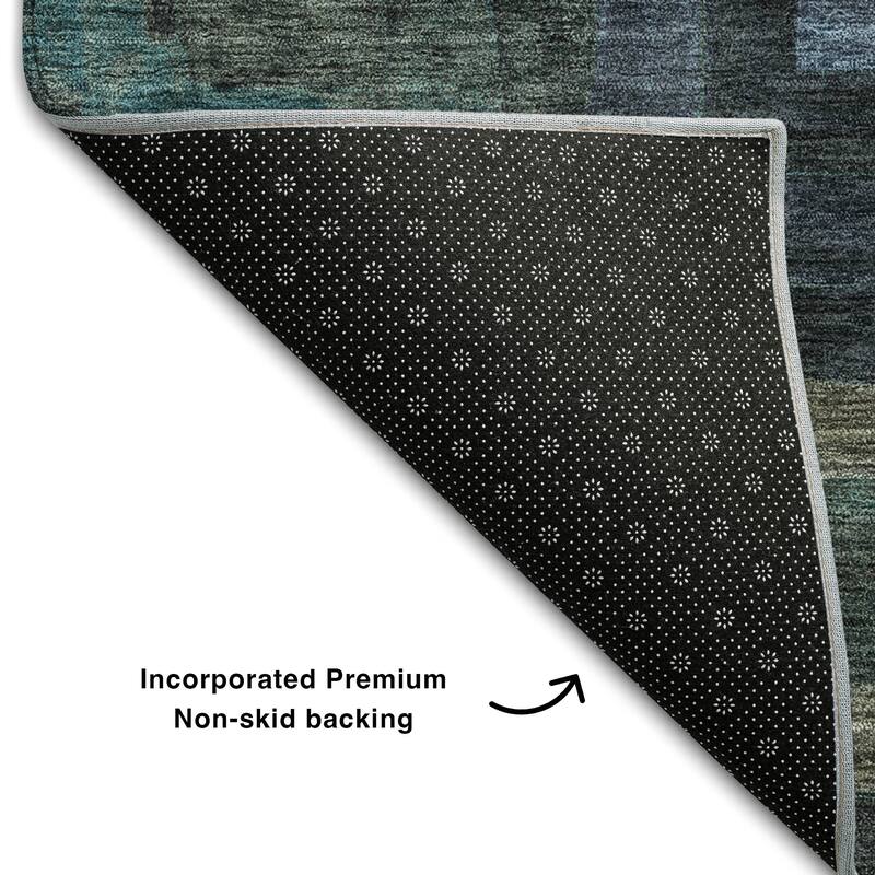 Premium Washable Super Soft Blocky Contemporary Mayfield Rug