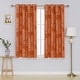 preview thumbnail 59 of 62, Room Darkening Silver Foil Pattern Grommet Curtains 2 Panels 52 x 54 Inch - Orange