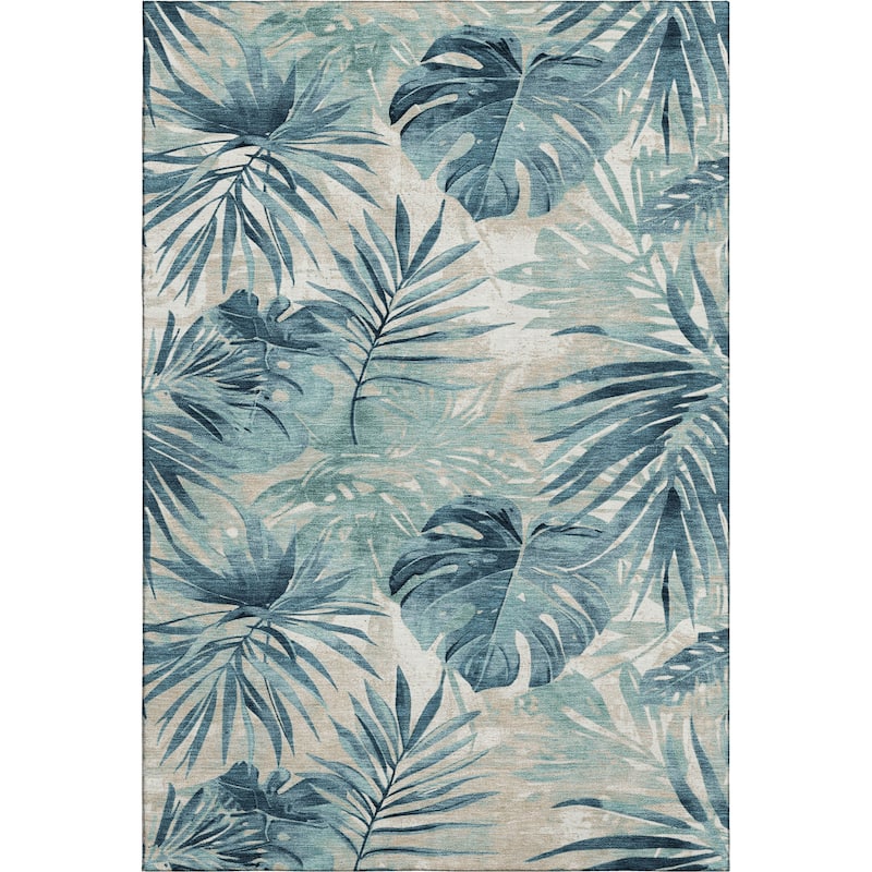 Premium Washable Super Soft Tropical Floral Mayfield Rug