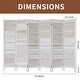preview thumbnail 16 of 31, 5.6 Ft Tall 4/6/8 Panel Wood Room Divider Folding Privacy Screen