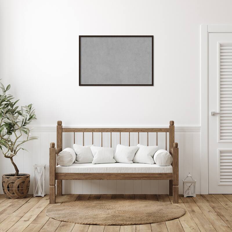 Amanti Art Carlisle Espresso Narrow Framed Magnetic Board