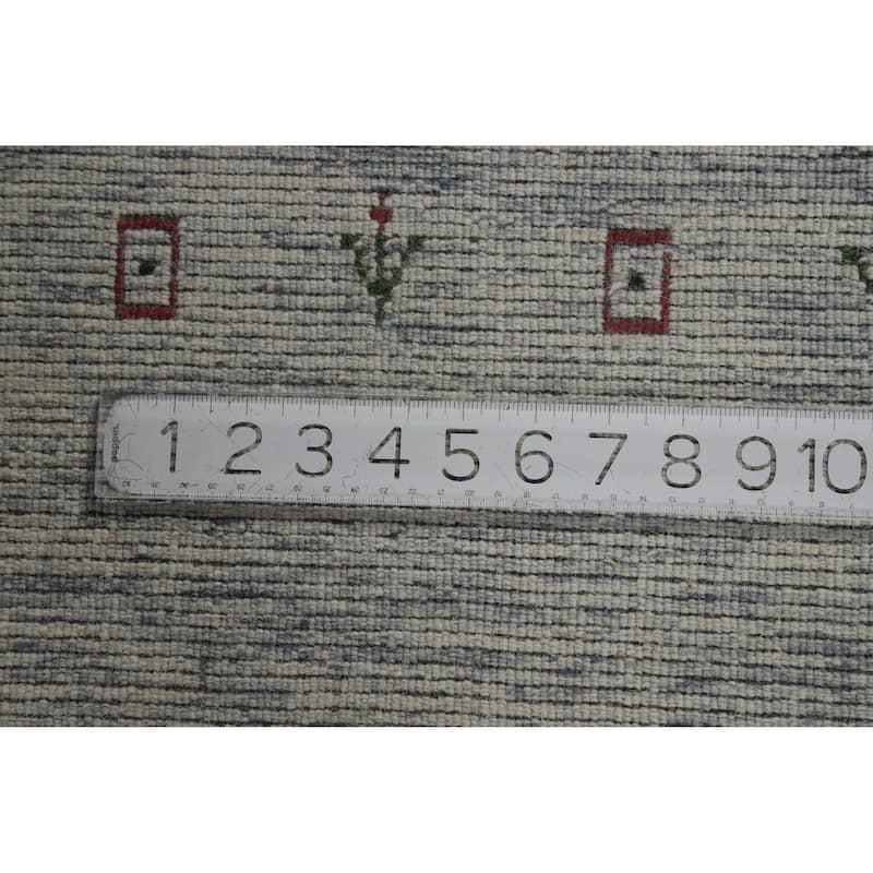 Hand Knotted Oriental 100% Wool Carpet Tribal Animal Pictorial Greys & Charcoal Gabbeh Area Rug - 10' 0'' X 8' 3''