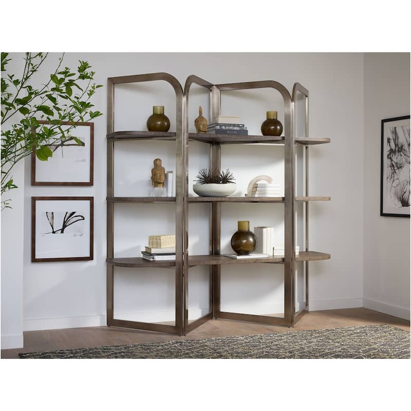 Hooker Furniture 6850-10445 Modern Mood 78" Wide 3 Shelf Metal and