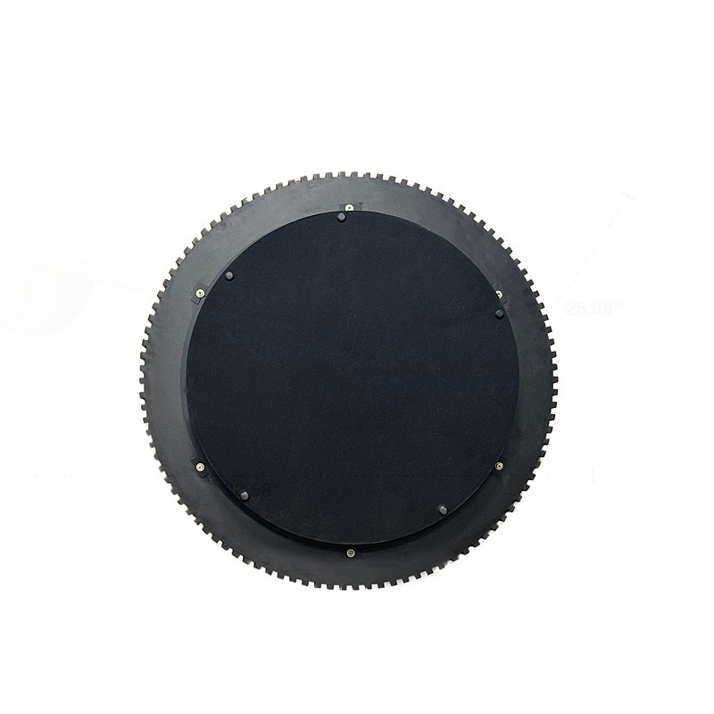 39.37in Round Coffee Table with Storage Solid Wood Veneered