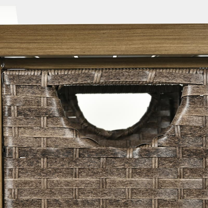 Moasis Outdoor Storage Bar Cart with Doors and Shelves On