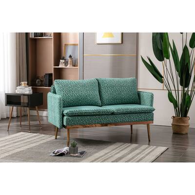 Living Room Accent Loveseat Tufted Chaise Lounge Loveseat Square Thick Back Settee, for Living Room Recliner Bench