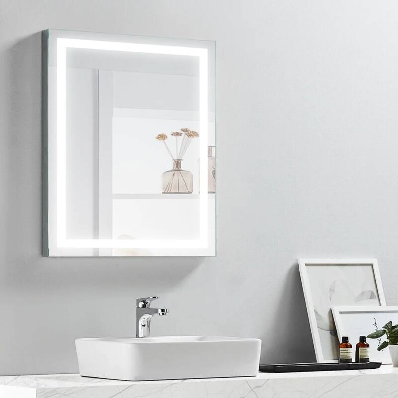 Modern Mirrors Aura Bathroom Mirror with LED Lights and Dimmer Switch