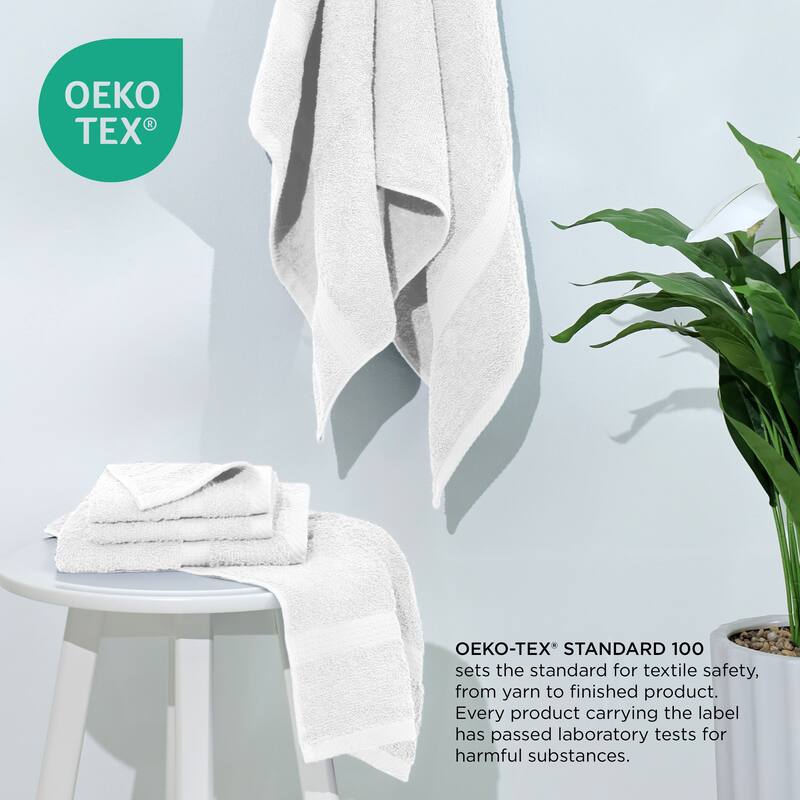 Utica 6-Piece Towel Set 100% Cotton Highly Absorbent & Soft