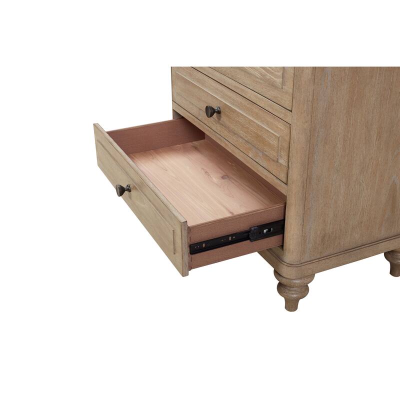 3 Drawer Nightstand With Sand Finish