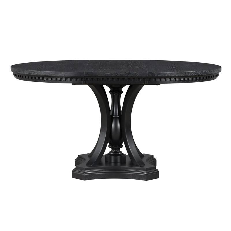 Retro 58" Round Extendable Dining Table