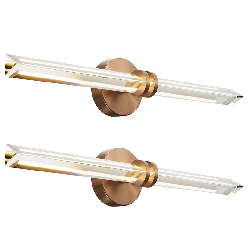 KAYLA 18/24-inch -Triangular Pyramid Crystal Vanity Light - Copper Single Pack