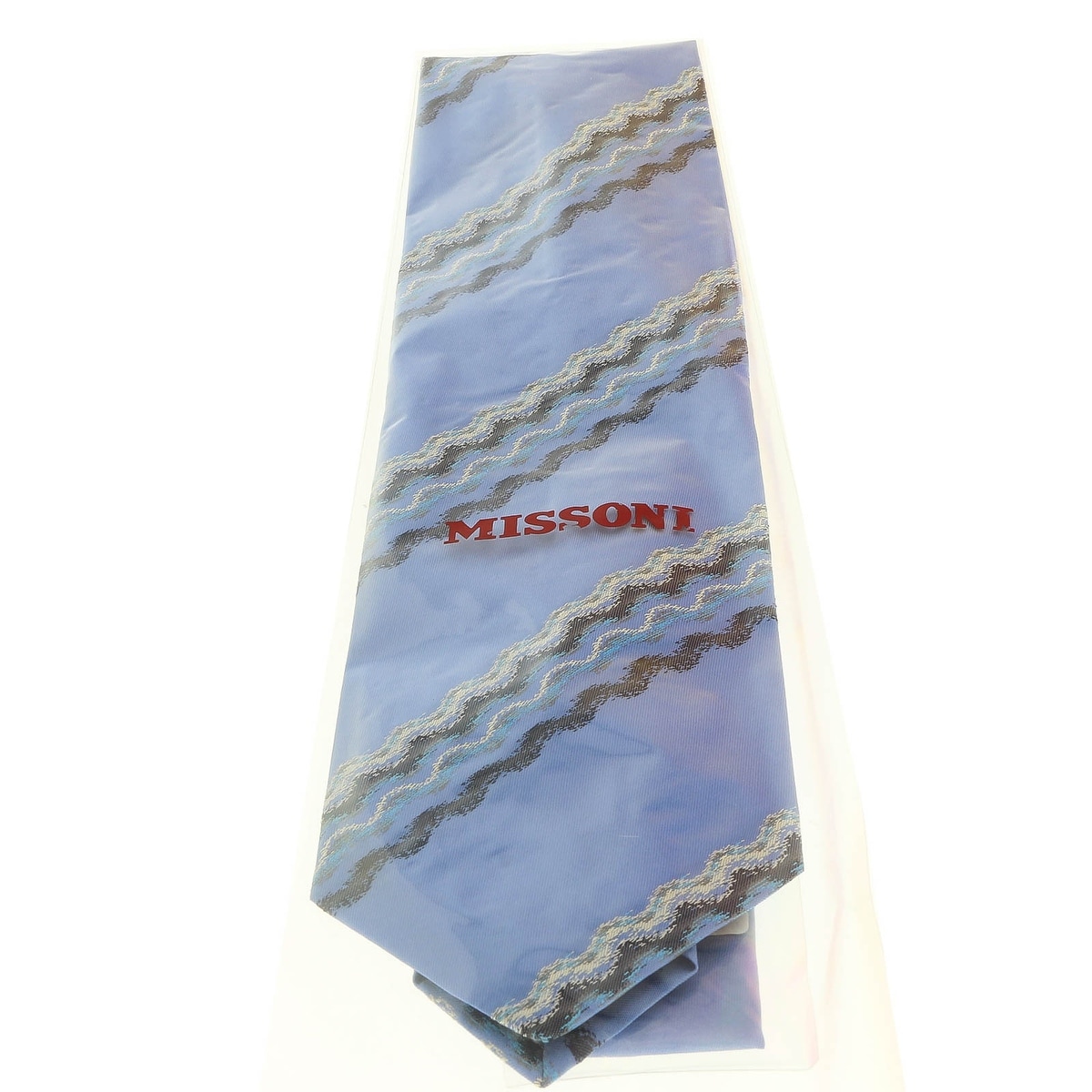Missoni U1532 Blue//Green Sharkskin 100/% Silk Tie for mens