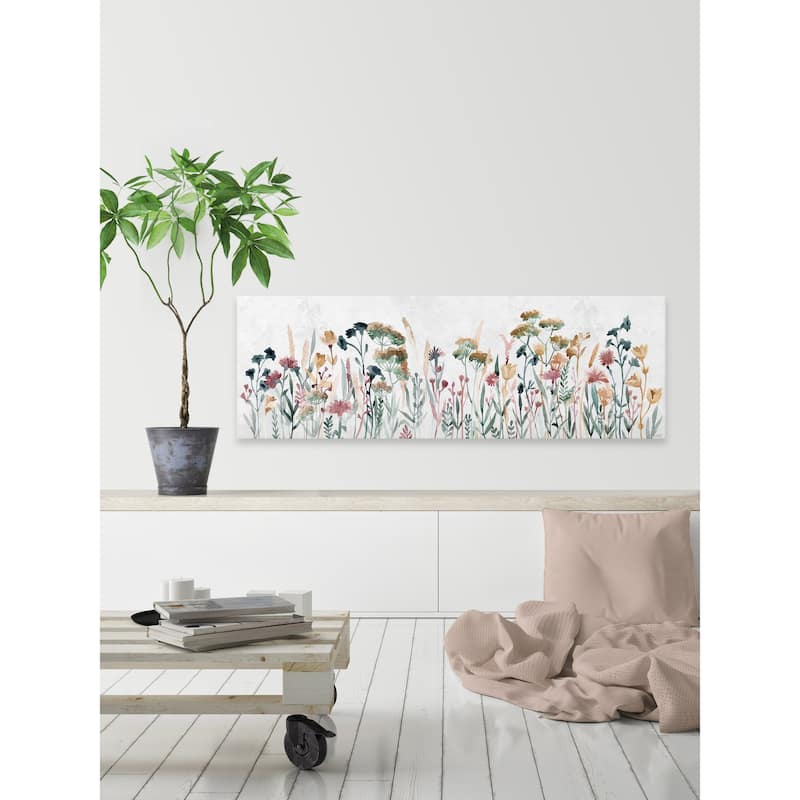 'Field of Flowers' Painting Print on Wrapped Canvas
