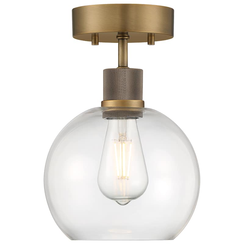 Port Nine Burgundy LED Semi-Flush Light