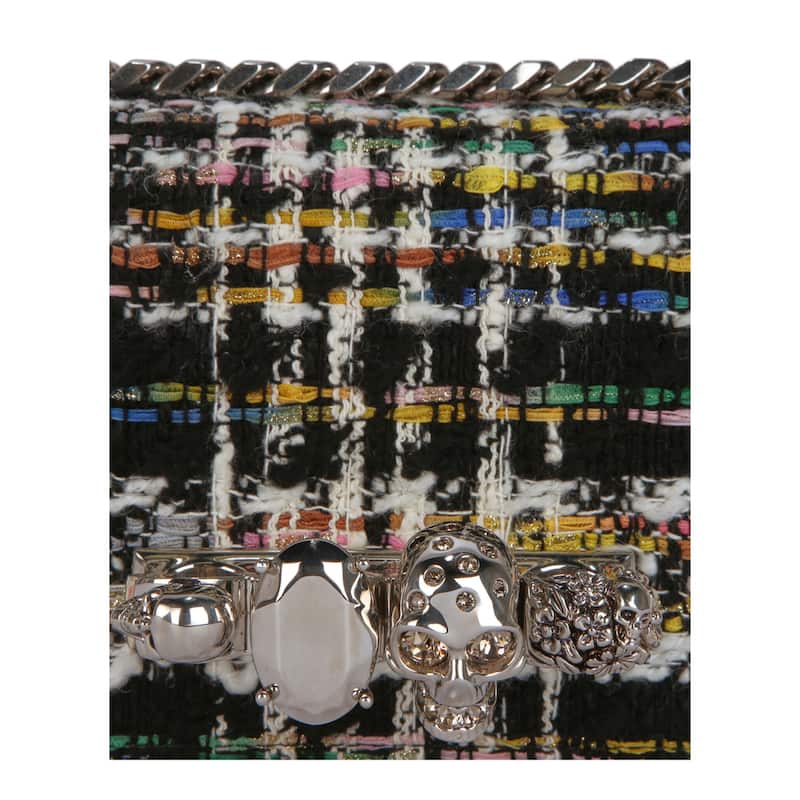 Alexander McQueen Mini Jewelled Tweed Shoulder Bag