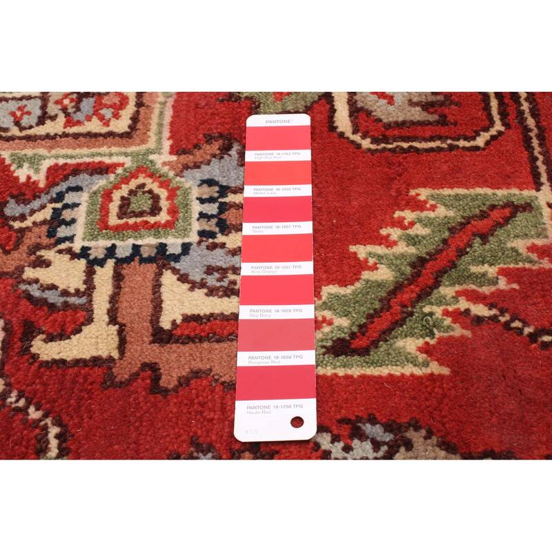 ECARPETGALLERY Hand-knotted Serapi Heritage Red Wool Rug - 8'10 x 11'10