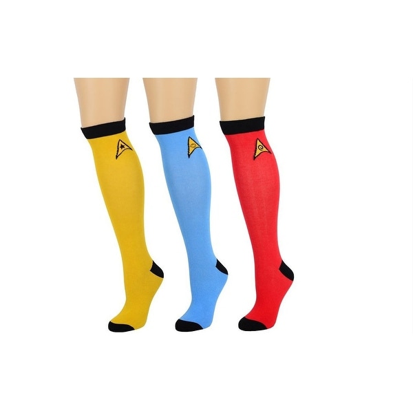 Star Trek TOS Women's Knee High Socks: 3-Pack - Multi