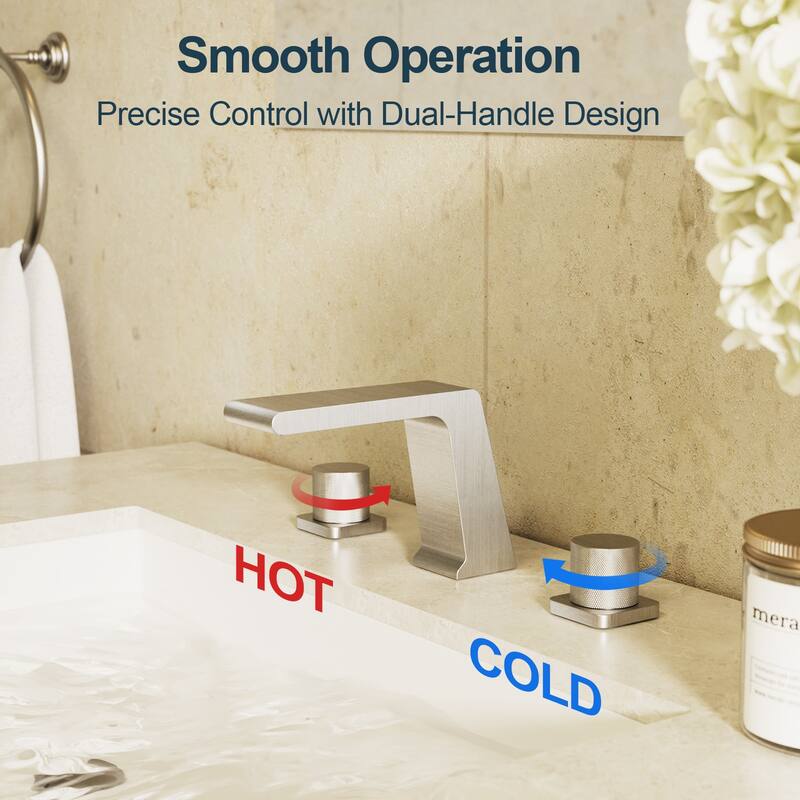 GRANDJOY 10" Dual Shower System with 2-Handle Waterfall Bathroom Sink Faucet Combo Set