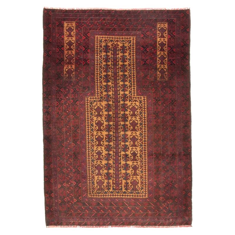 ECARPETGALLERY Hand-knotted Teimani Brown Wool Rug - 3'0 x 4'6