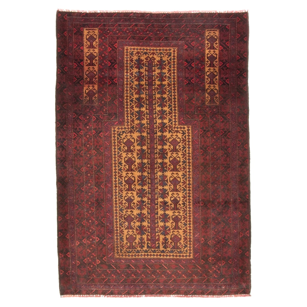 ECARPETGALLERY Hand-knotted Teimani Brown Wool Rug - 3'0 x 4'6