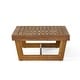 preview thumbnail 8 of 14, Christopher Knight Home - Sherwood Acacia Outdoor Patio Sofa with Coffee Table Set