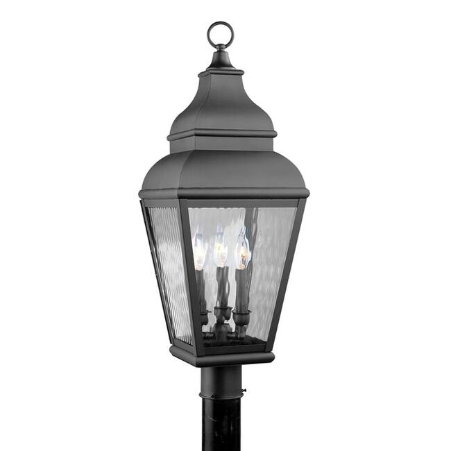 Livex Lighting Exeter 3 Light 28-1/4" High Outdoor Post Light - Black