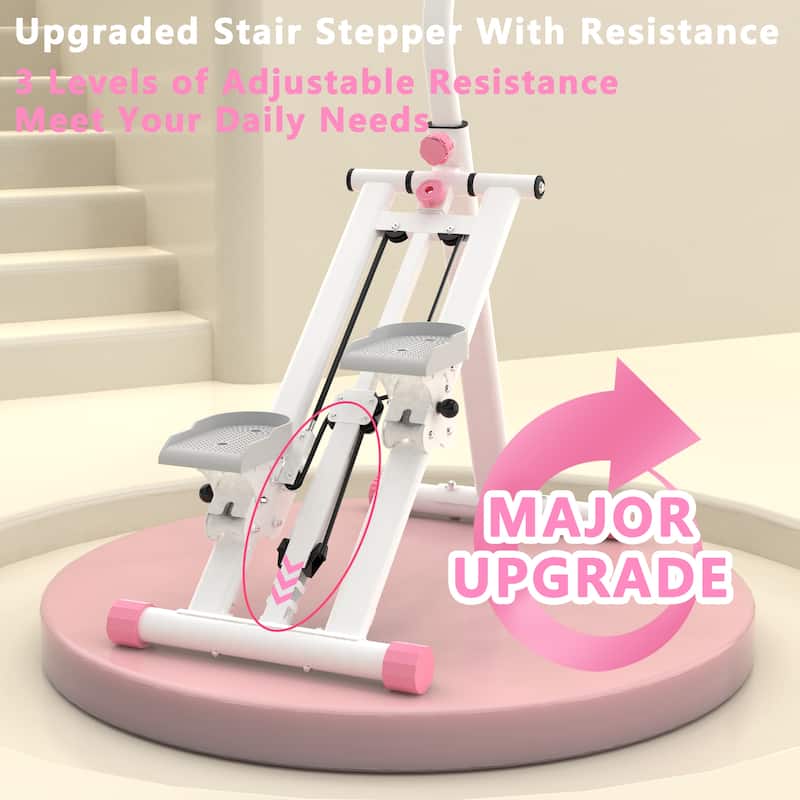 Stair Stepper with Resistance Home-Upgrade Vertical Climber Workout Machine for Full-Body Exercise Climber Fitness Equipment