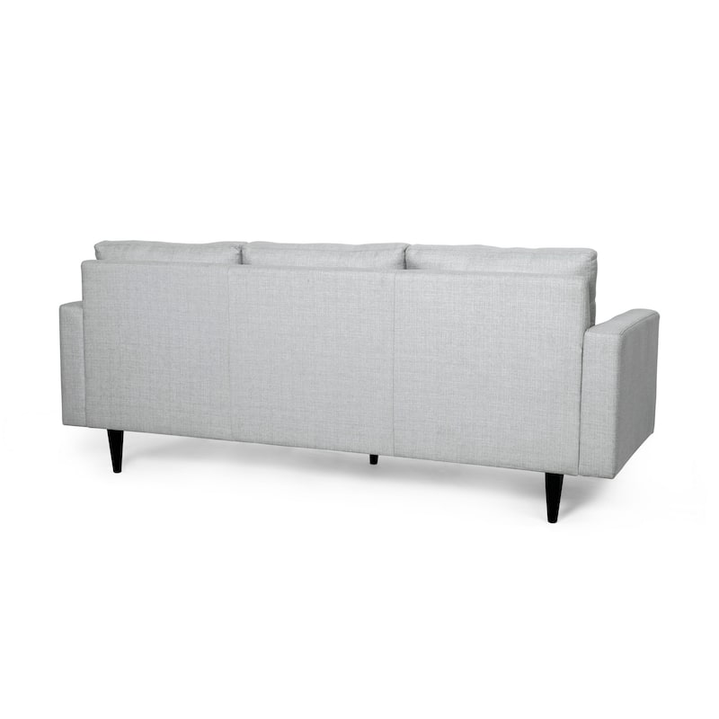 Apex Sofa, 3 Seater, 83 Inch, Modern Button Tufted, Light Gray Fabric