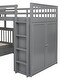 preview thumbnail 20 of 58, Twin-Twin over Full L-Shaped Bunk Bed With 3 Drawers, Portable Desk and Wardrobe