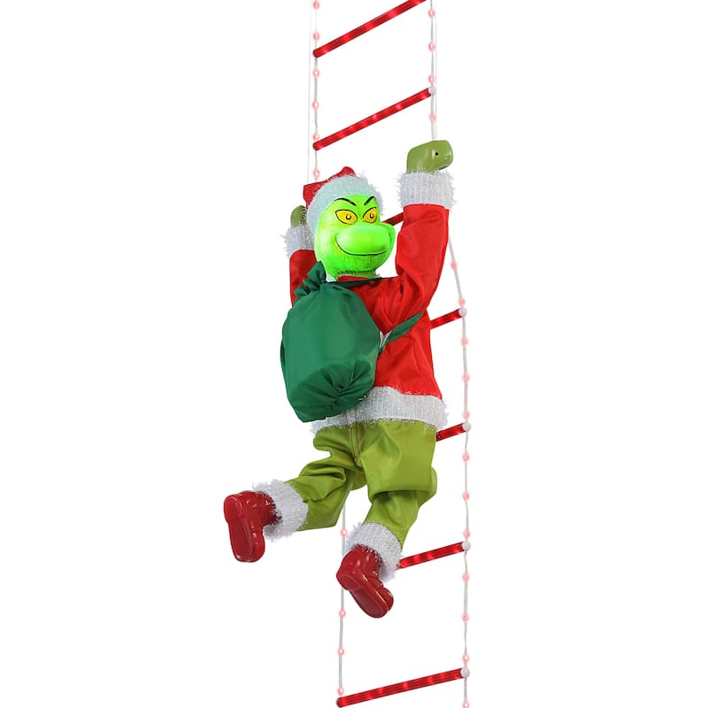 10 ft. Outdoor Animated Rope Ladder Climbing Grinch