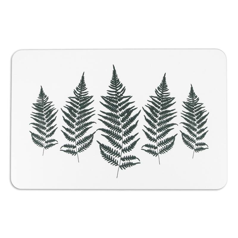 FloorPops Fern Leaf Stone Non Slip Bath Mat