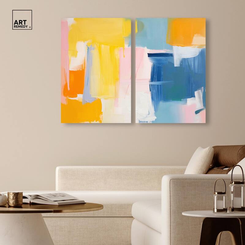 Skyward Radiance I Canvas Set of 2 by Art Remedy, Gallery Wrapped