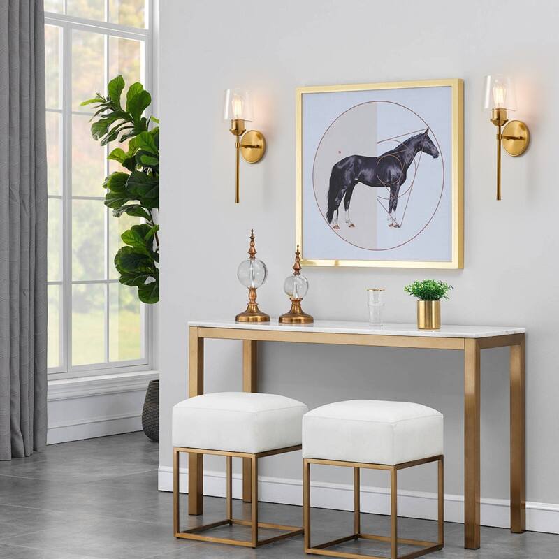 KAWOTI 1- Light Clear Glass Wall Sconce