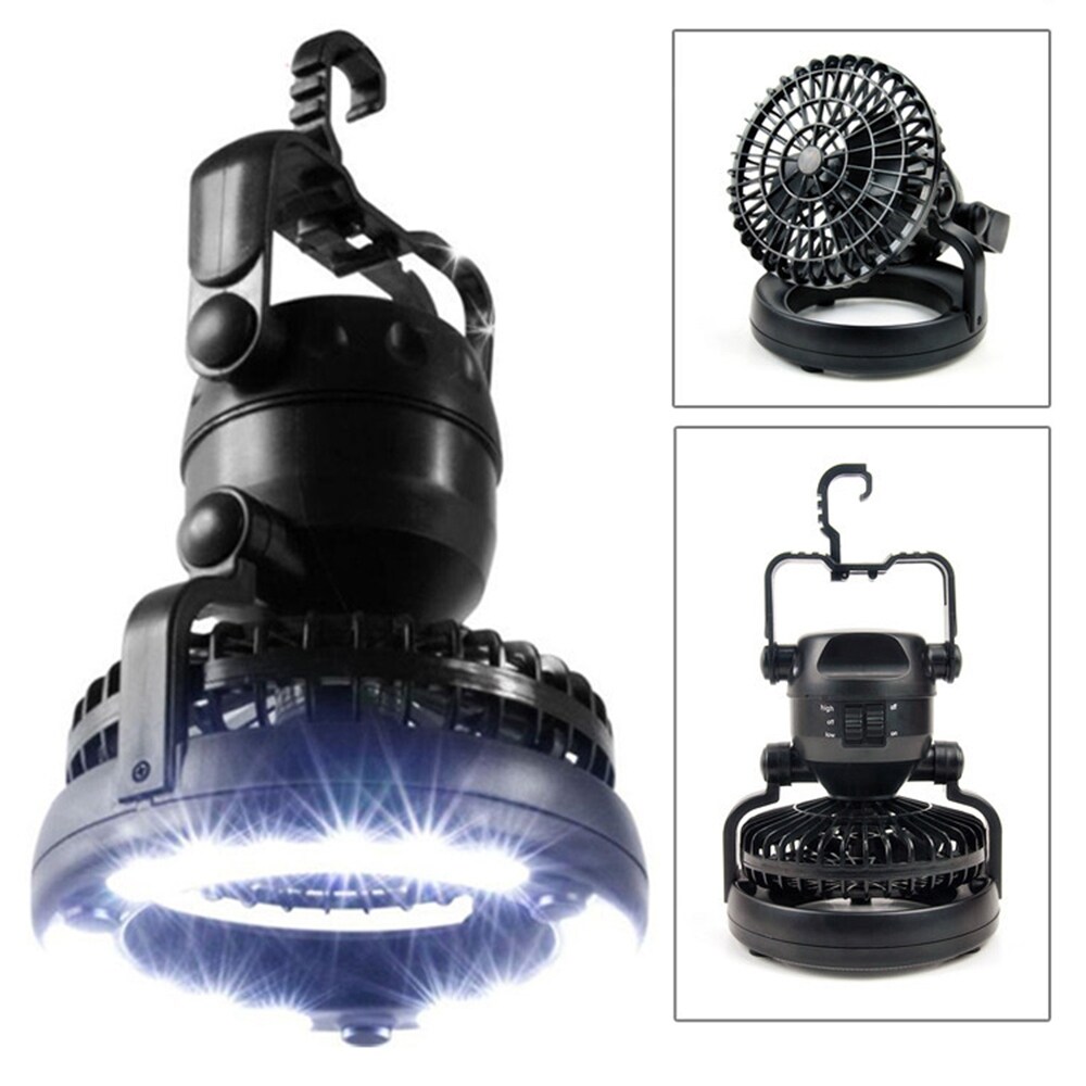Odoland Portable LED Camping Lantern with Ceiling Fan - Hurricane Emergency Survival Kit - 8' x 10'