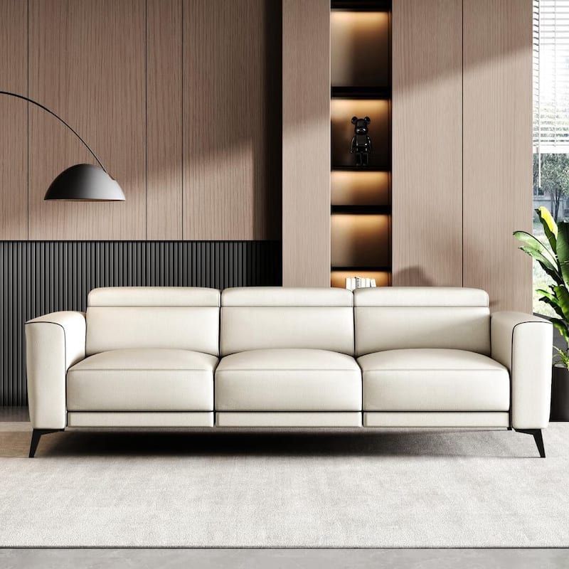 112.5'' Leather Power Reclining Sofa with USB Charging Port