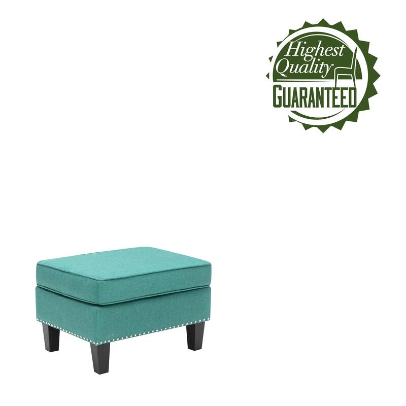 Porthos Home Yule Fabric Accent Ottoman Footstool
