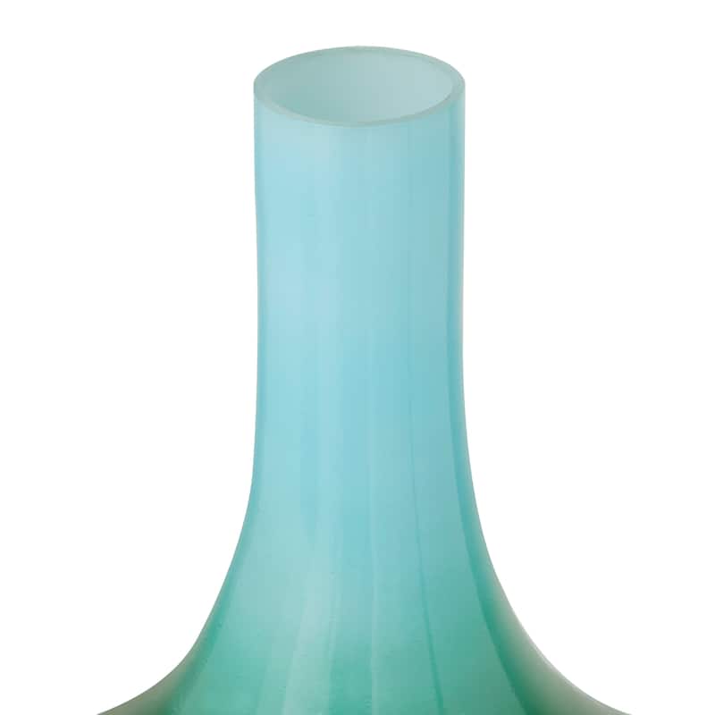 Green Glass Ombre Decorative Vase